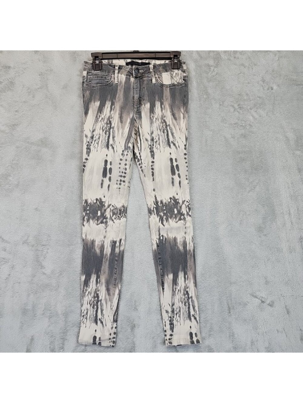 Joe's Jeans Skinny Jeans Womens 26 Gray Light Wash Geometric Print Stretch Denim